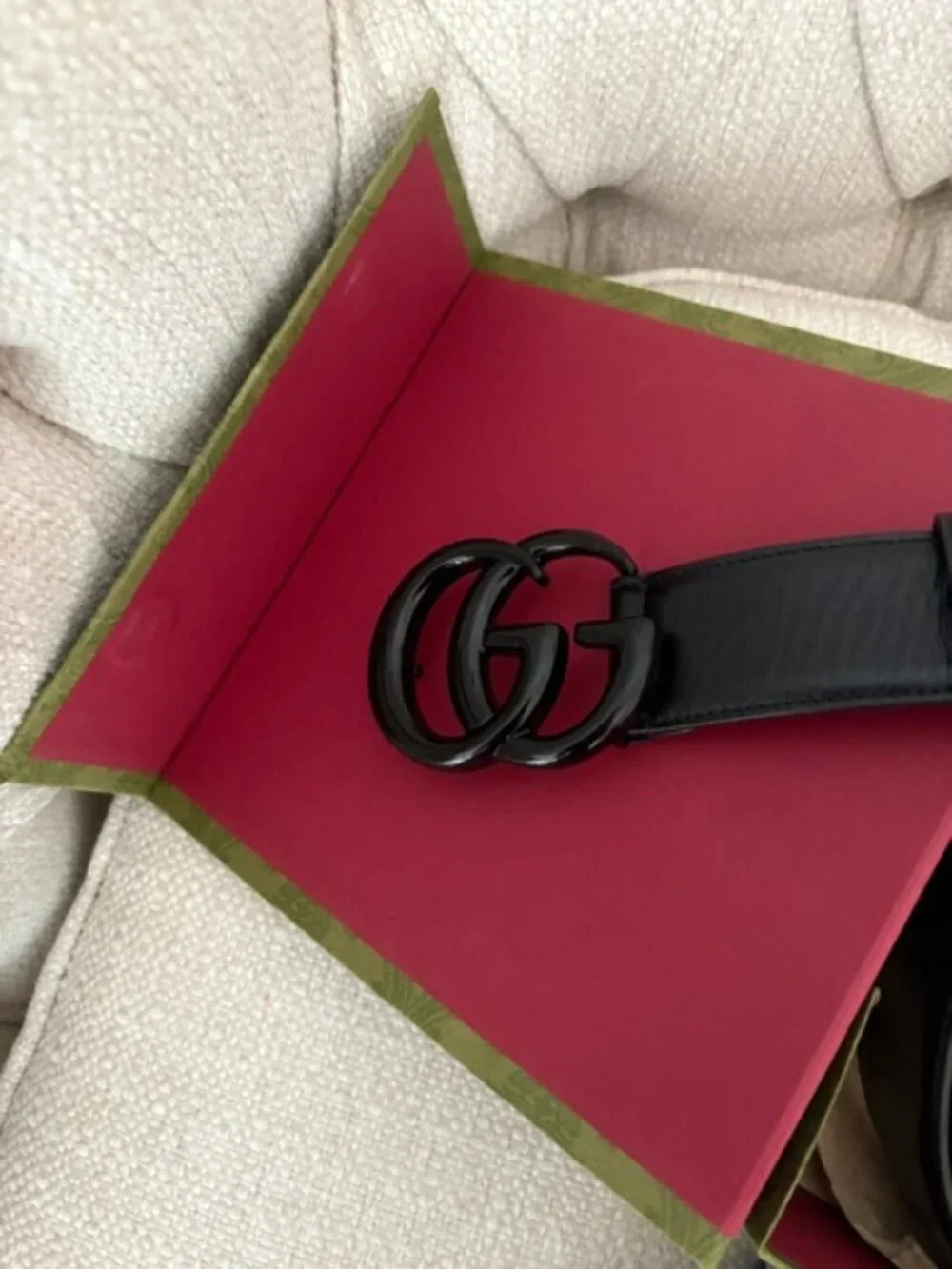 Gucci Black Leather Belt